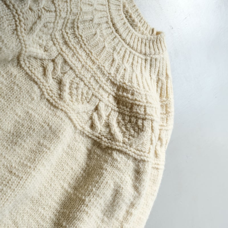 BATONER Men SPREAD ALAN CREW NECK IVORY BN-21F