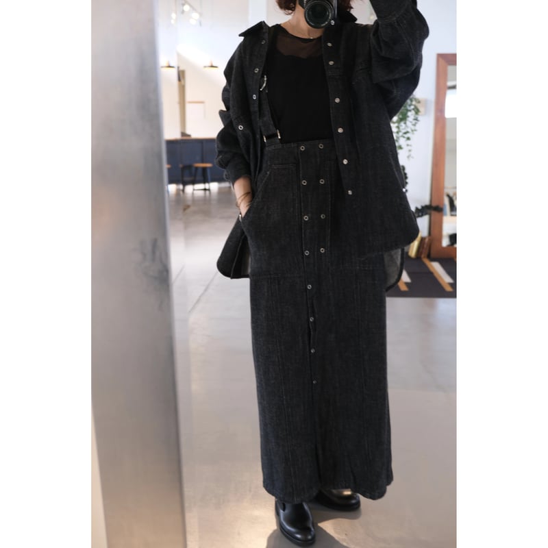 SERGE de bleu DDM-63D-CEA SALOPETTE SKIRT | geep