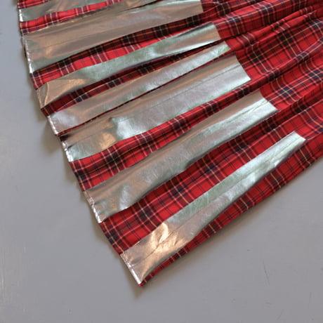 NAKAGAMI  チェック柄シフォンスカート（red)　N0324S0008