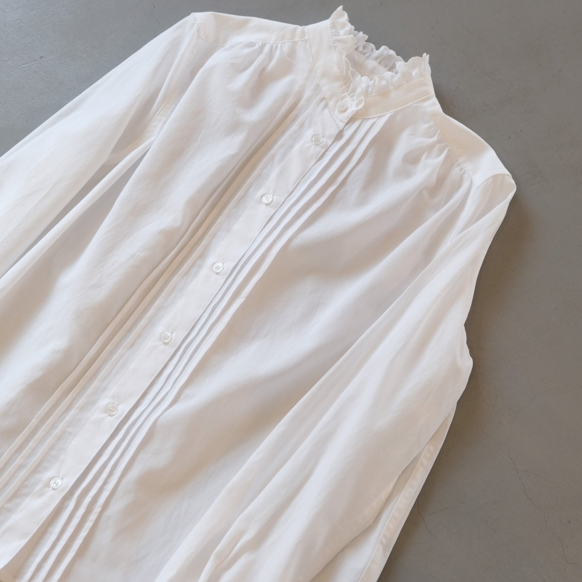 SINME スカラエンブロイダリーシャツ 21AW ピンタック 上品 SINME