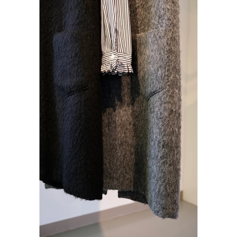 SINME シンメ ディープVネックワンピース アルパカ モフモフ SINME シンメ ディープVネックワンピース アルパカ モフモフ V