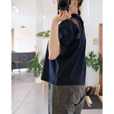 NAKAGAMI ｜ メッシショルダーTシャツ