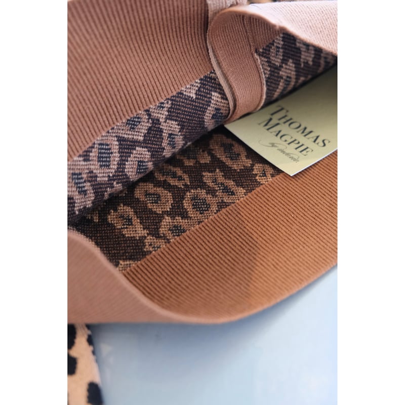 Thomas magpie reopard knit cardigan | geep