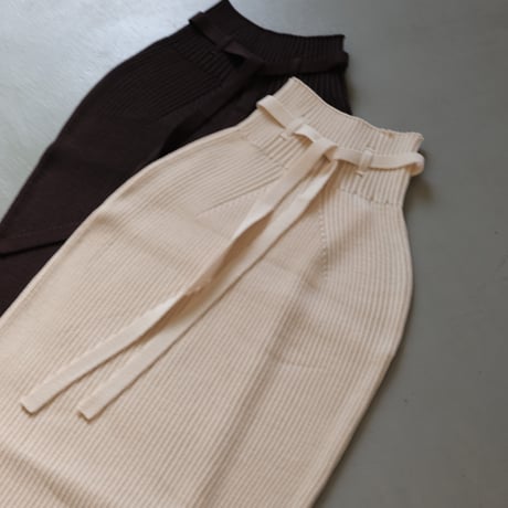 BATONER　Women     SOLID WOOL RIB SKIRT      BN-22FL-034
