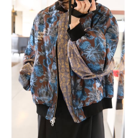 Thomasmagpie  flower Jacquard blouson