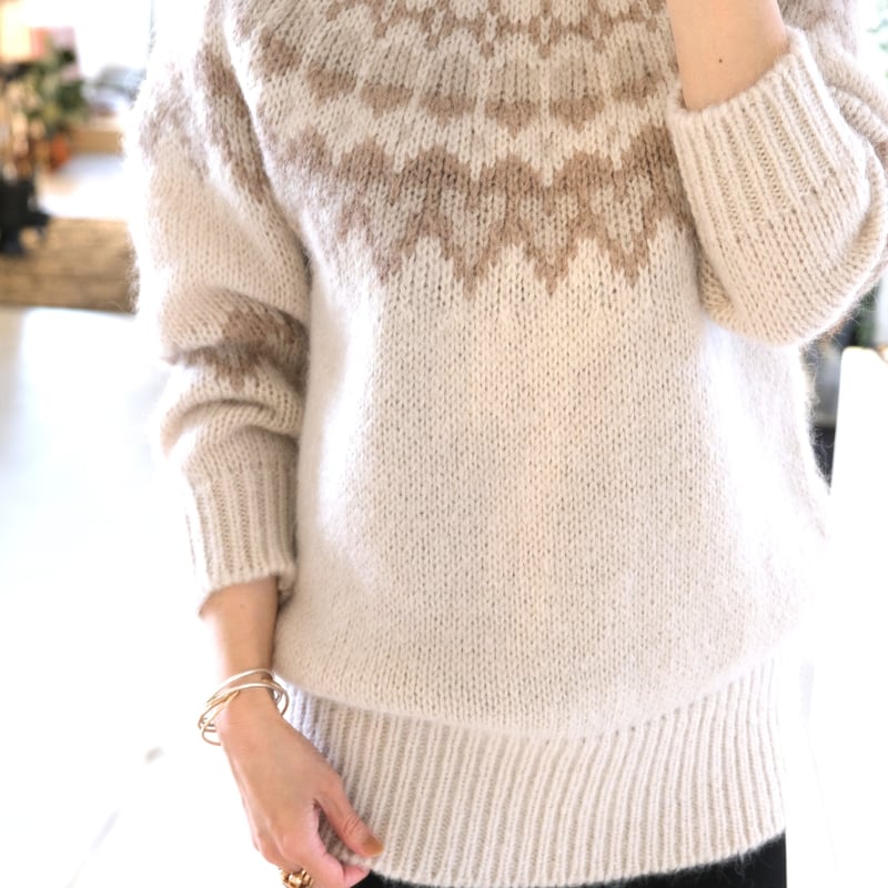 BATONER Women MOHAIR NORDIC TURTLE NECK TUNI