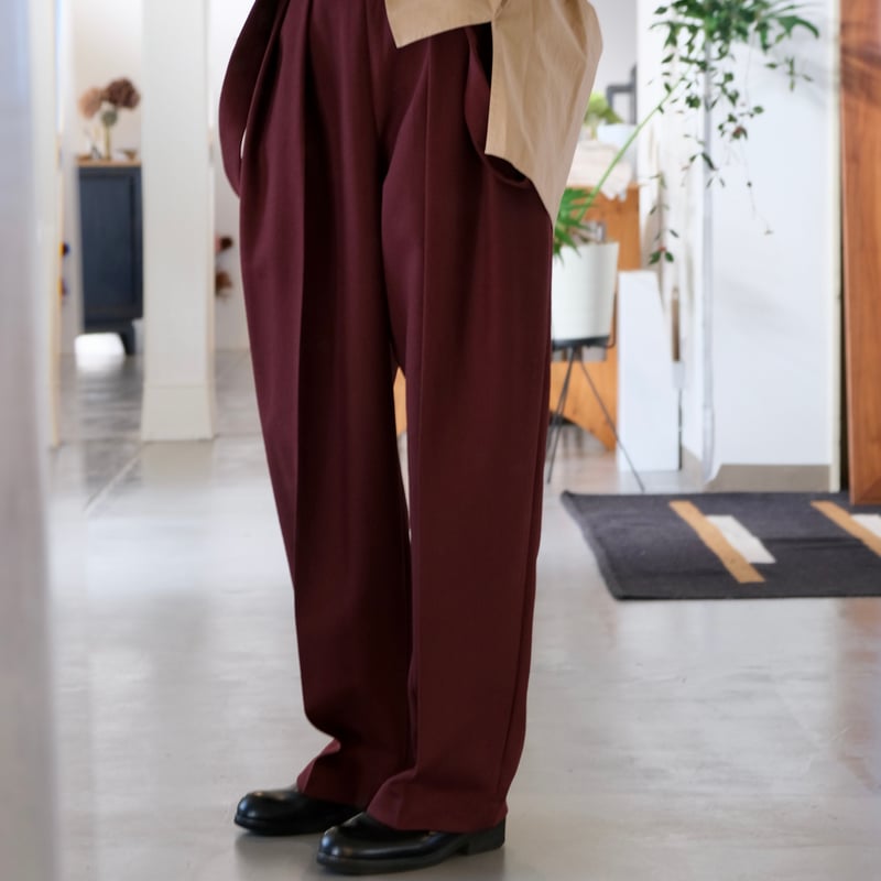SINME SS15-07 ウールサスペンダーパンツ ボルドー | geep
