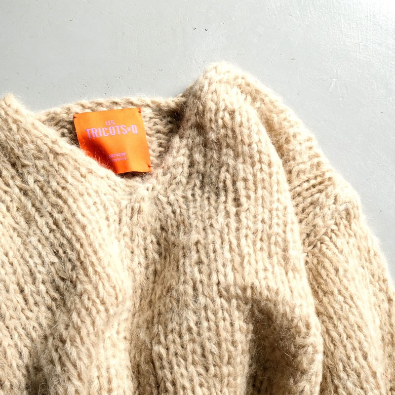 LES TRICOTS D'O レトリコドール モヘアⅤネックニット BEIGE 【 M6