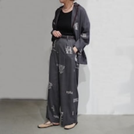 Thomas Magpie  C/Linen PRINT pants 2252313