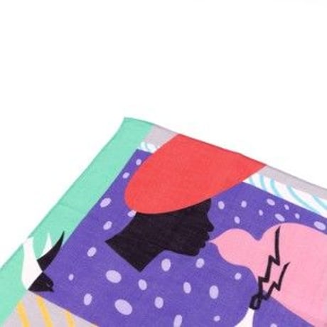 YARN&COPPER   Double gaze Organic cotton  'Gossip' ハンカチ