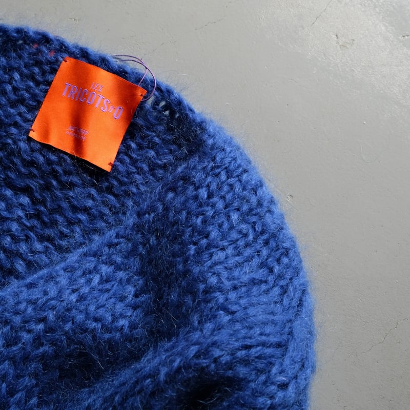 LES TRICOTS D'O レトリコドール モヘアⅤネックニット BLUE 【 M60