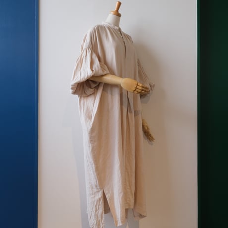 suzuki takayuki       puff-sleeve dress        S211-18　　nude