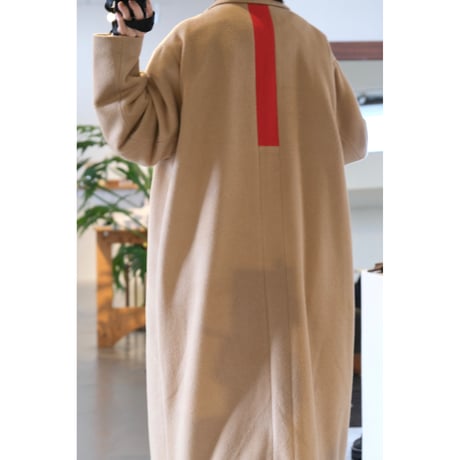 Thomas magpie angora shaggy long coat  camel