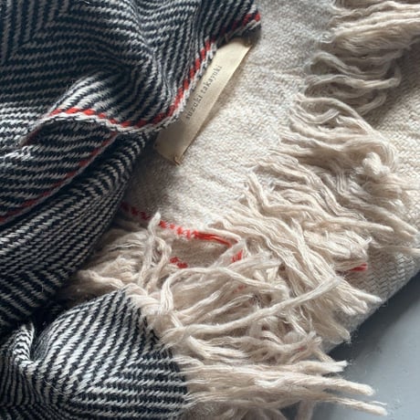 suzuki takayuki   herring-bone shawl   black　215-01