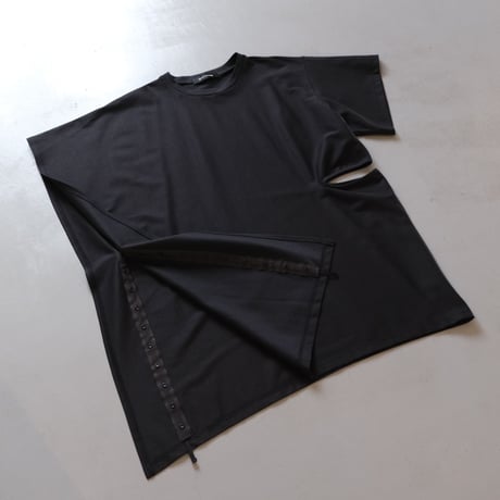 NAKAGAMI　変形カットソー（black）　N0123S0013