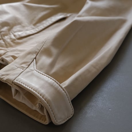 SISII　Leather 　Windbreaker 　-macadamia-