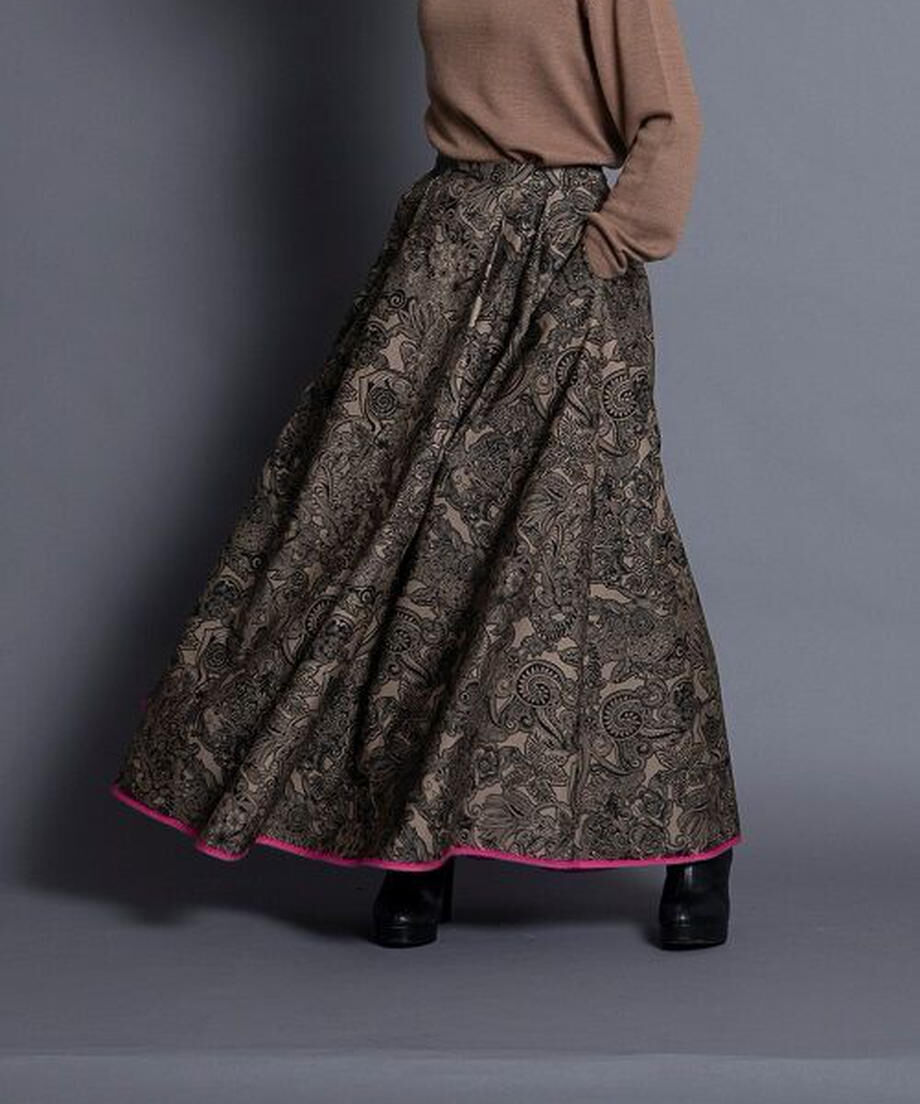 【未使用】　thomas magpie jaguard knit skirt THOMAS MAGPIE(トーマスマグパイ) リボンジャガードプリーツスカート