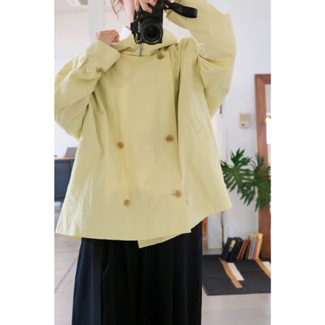 VACHEMENT  Nylon Tusser Layered Short Coat