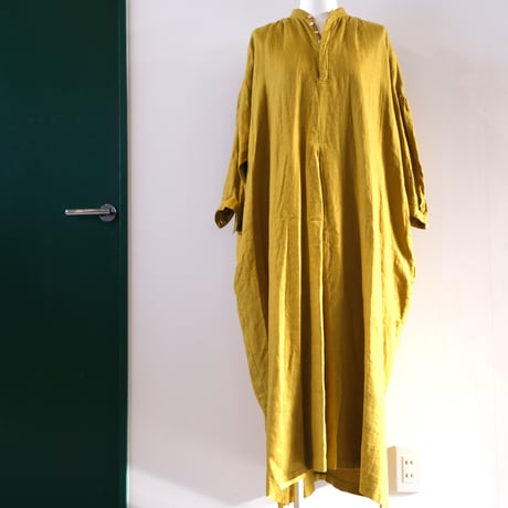 suzuki ytakayuki    peasant dress    mustard
