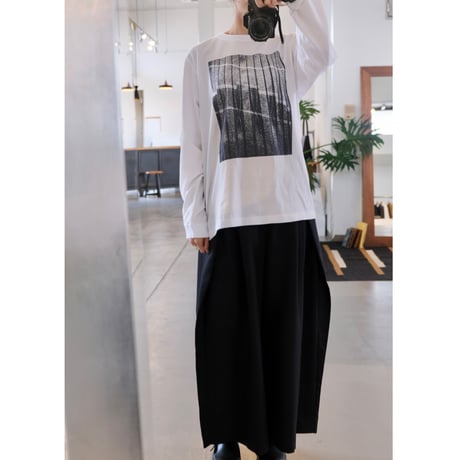 NAKAGAMI ラップワイドパンツ  black