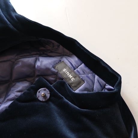 SINME　 ベルベットブルゾン　NAVY　S21AW-09