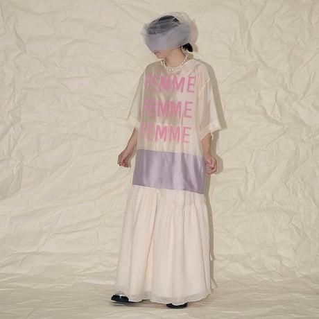 THOMAS MAGPIE　FEMME sheer logo top【2242106】
