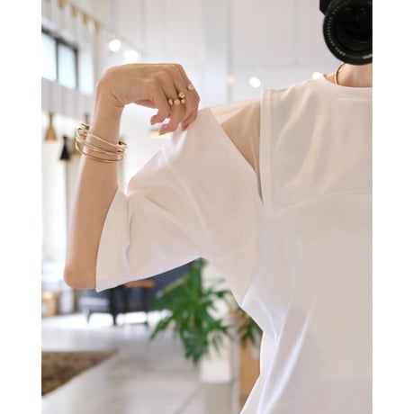 NAKAGAMI ｜ メッシショルダーTシャツ