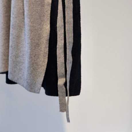 NAKAGAMI   カシミヤ混ニッチュニック  gray × navy