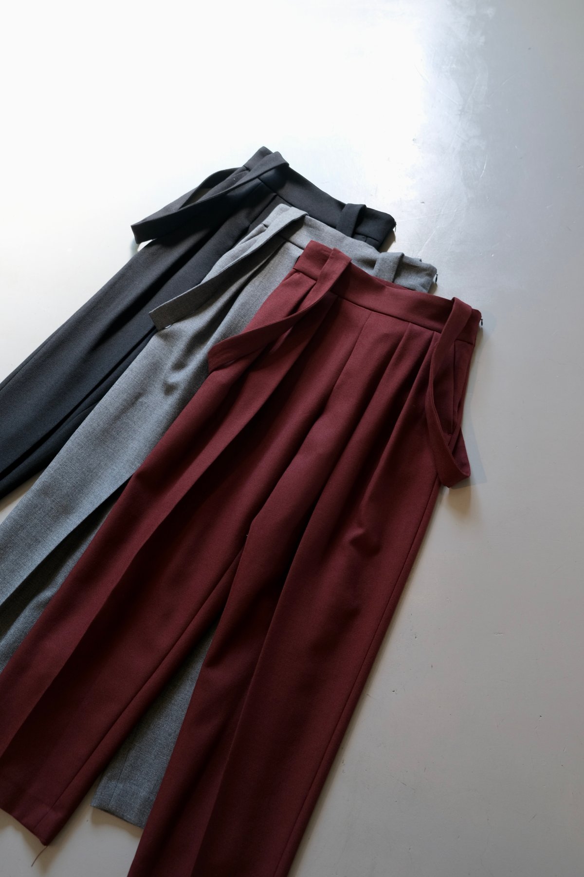 SINME SS15-07 ウールサスペンダーパンツ グレー | geep SINME SS15-07 ウールサスペンダーパンツ グレー | geep