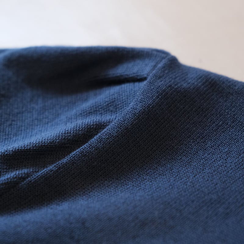 SINME バイカラーポロニット ブルー×カーキ S21AW-14-03 | geep