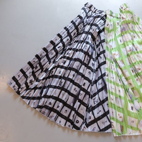 THOMAS MAGPIE　picture print pleats skirt【2222611】
