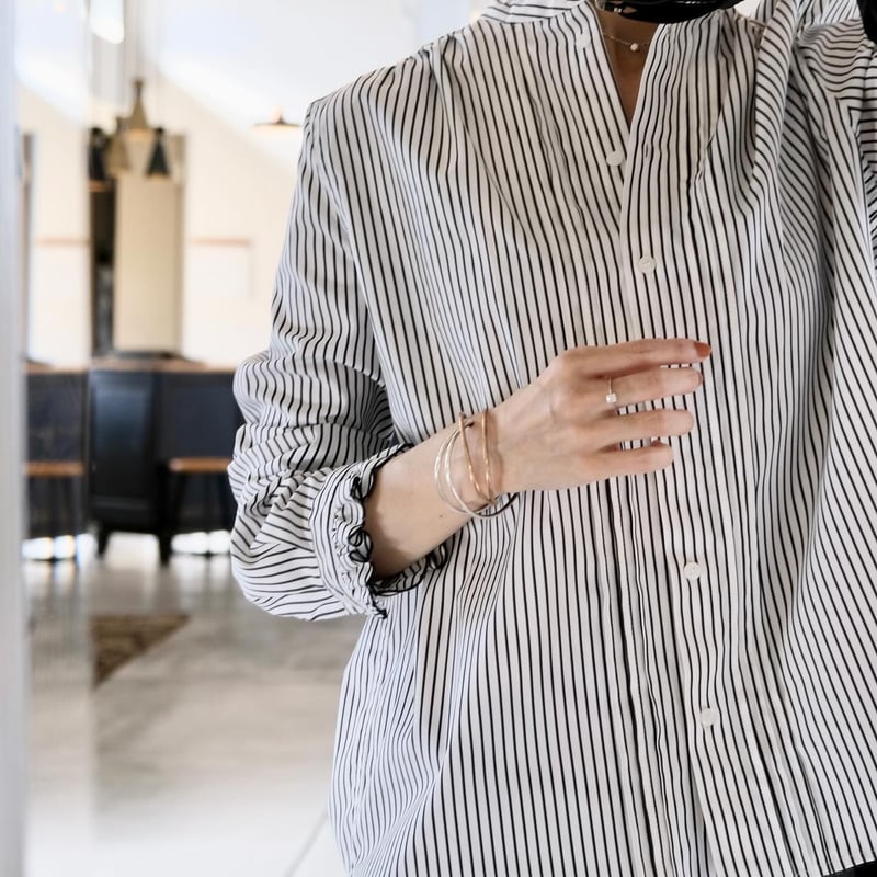 SINME スカラエンブロイダリーシャツ ホワイト×ブラック SS15-22 SINME スカラエンブロイダリーシャツ ホワイト×ブラック SS15-22