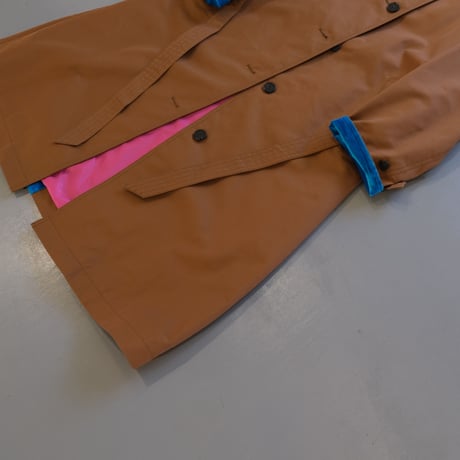 THOMAS  MAGPIE    back line coat　BROWN×TURQUOISE　【2213205】