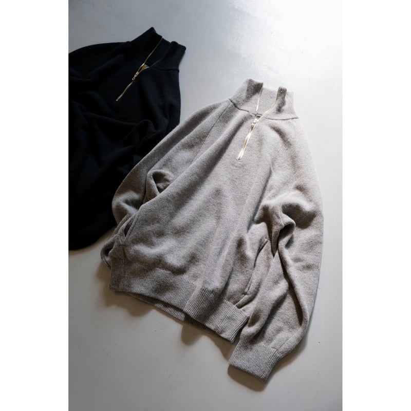 BATONER Men BACKLOOP CAMEL HALF ZIP | geep