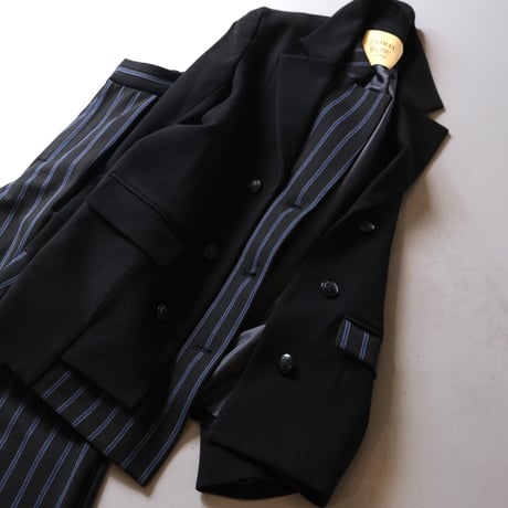 THOMAS MAGPIE　herringbone jacket　Black【2223204】