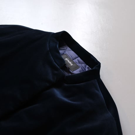 SINME　 ベルベットブルゾン　NAVY　S21AW-09