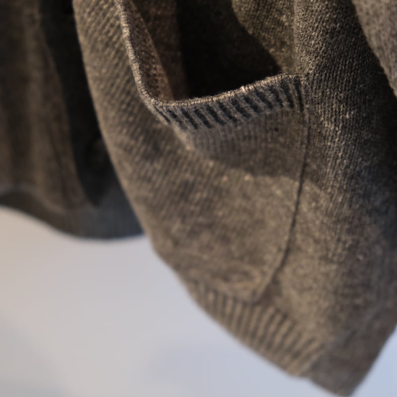 BATONER Men WASHED HIGH COUNT LINEN V CARDIGAN