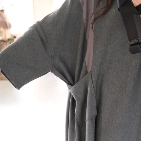 NAKAGAMI　 ASYMMETRY ONEPIECE　 CHARCOAL