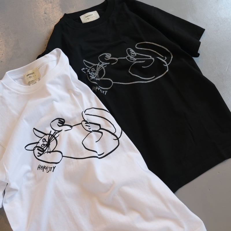 HARVESTY PRINTED T-SH【CAT】 プリントTee CAT A521