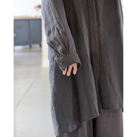 suzuki takayuki   frayed coat  slate grey