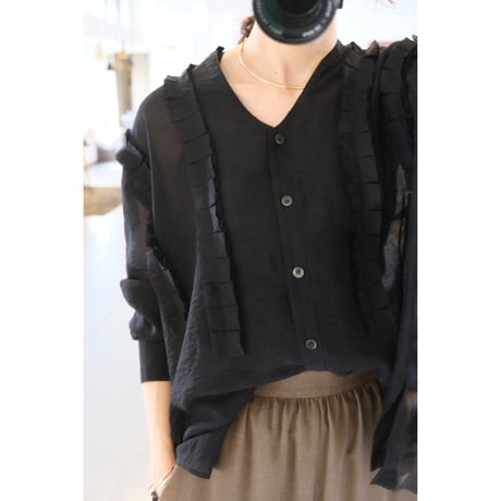 SINME フリルシャツ SS16-05  ブラック