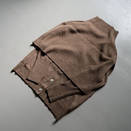 R JUBILEE 　 Layered Knit Cardigan　D/BROWN　RJ21083002