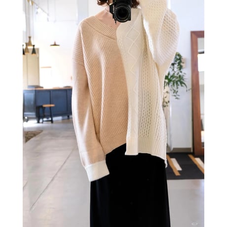 Thomas magpie    bicolor aran knit