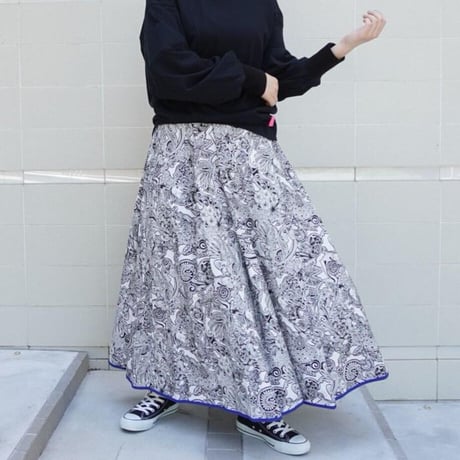 THOMAS MAGPIE   zentangle print long skirt【2213602】