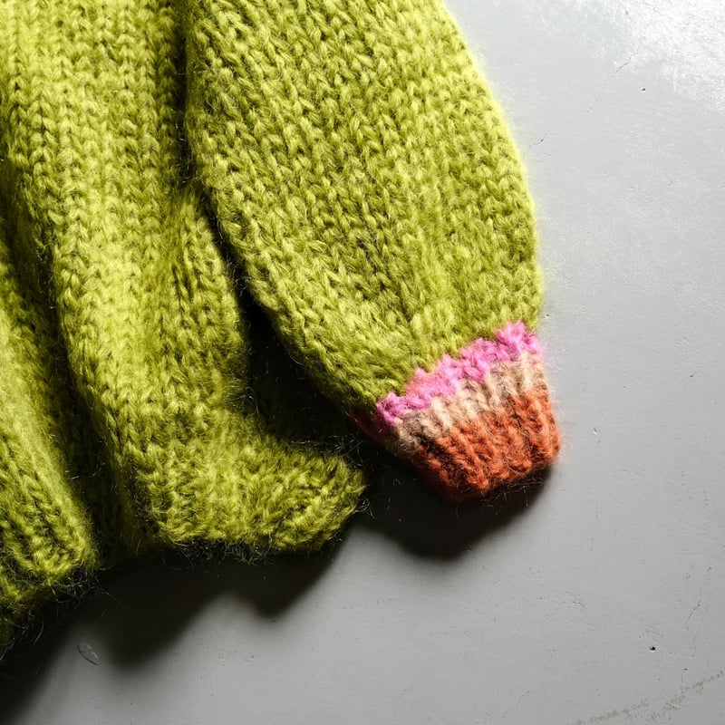 LES TRICOTS D'O レトリコドール モヘアⅤネックニット GREEN LES TRICOTS D'O レトリコドール モヘアⅤネックニット GREEN