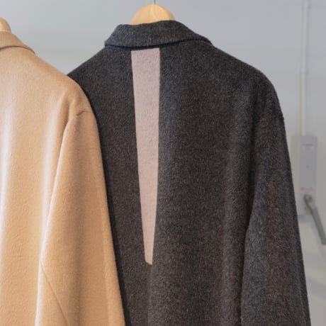 Thomas magpie angora shaggy long coat  c.gray