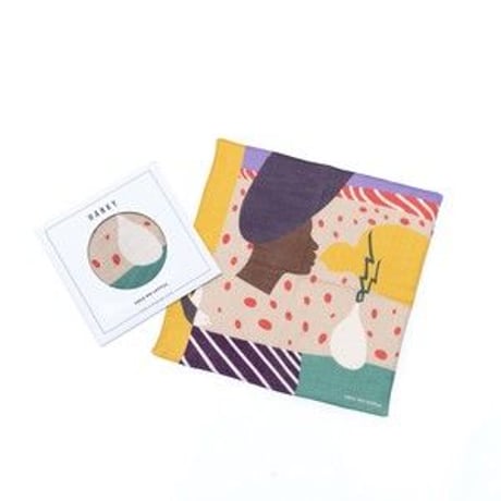 YARN&COPPER   Double gaze Organic cotton  'Gossip' ハンカチ