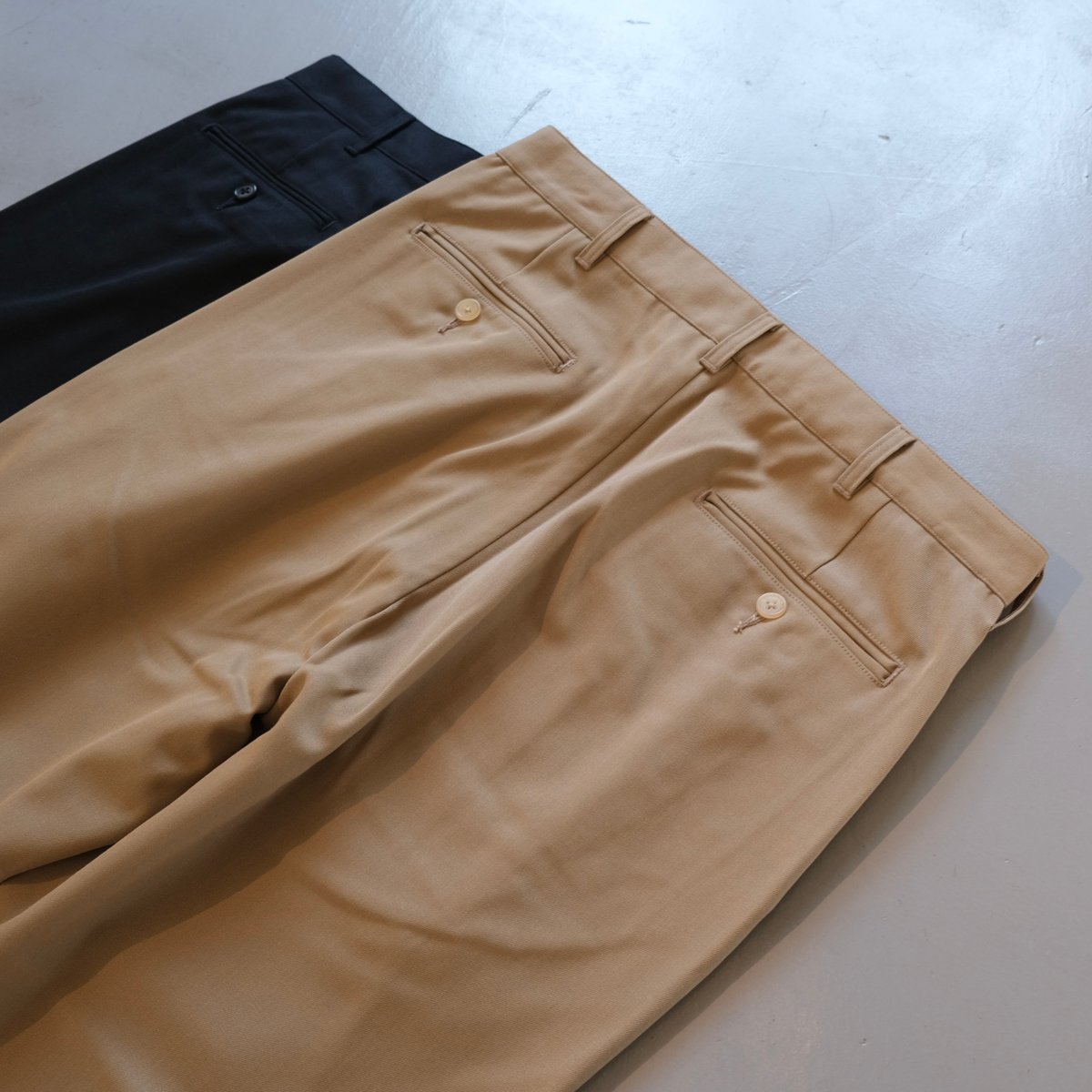 BATONER Men WOOL CHINO 2TUCK PANTS BN-24FM-0