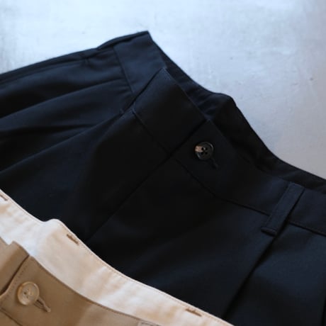 BATONER Men  WOOL CHINO 2TUCK PANTS   BN-24FM-006