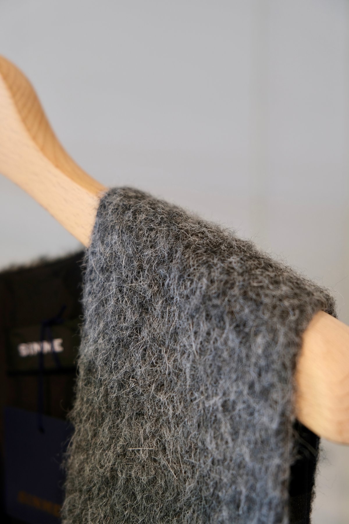 SINME シンメ ディープVネックワンピース アルパカ モフモフ SINME シンメ ディープVネックワンピース アルパカ モフモフ